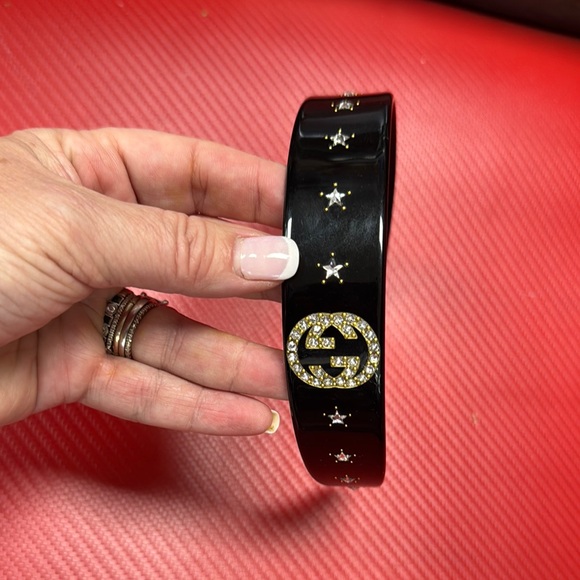 Black Gucci Star-Embellished Headband - Picture 1 of 6